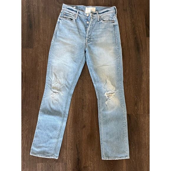 Mother Jeans Womens 27 Blue The Dazzler Ankle Denim Button Fly So Cute! - Picture 3 of 9